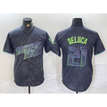 Tampa Bay Rays #21 Jonny DeLuca Charcoal Fotopoulosg 2024 City Connect Limited Stitched Jersey 2