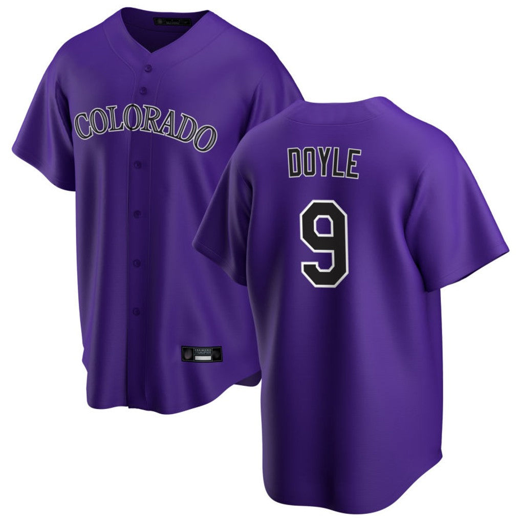 Colorado Rockies #9 Brenton Doyle Player Purple Fotopoulosg Game Home Stitched Jerseys