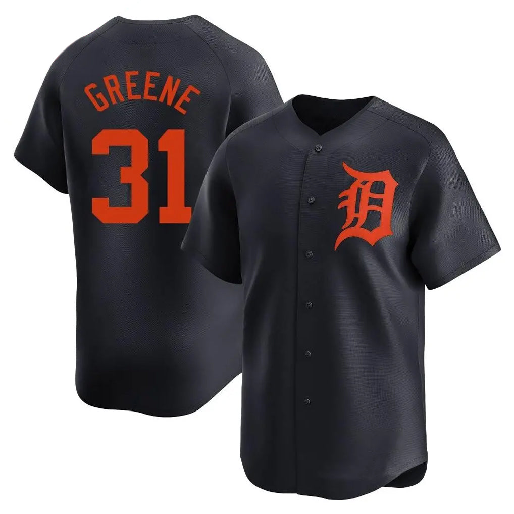 Detroit Tigers #31 Riley Greene Player Navy Fotopoulosg Home Limited Stitched Jerseys