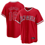 Los Angeles Angels #16 Yusei Kikuchi Player Red Fotopoulosg Home Game Stitched Jerseys