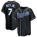 Kansas City Royals #7 Bobby Witt Jr. Black Fotopoulosg Out Stitched Jersey