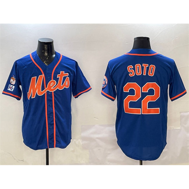 New York Mets #22 Juan Soto Royal Fotopoulosg 2025 Spring Training Alternate Limited Stitched Jersey