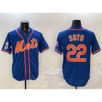 New York Mets #22 Juan Soto Royal Fotopoulosg 2025 Spring Training Alternate Limited Stitched Jersey