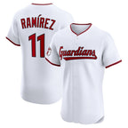 Cleveland Guardians #11 Jos¨¦ Ram¨ªrez White Fotopoulosg Home Elite Jersey