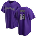 Colorado Rockies #14 Ezequiel Tovar Purple Fotopoulosg Cool Base Stitched Jersey