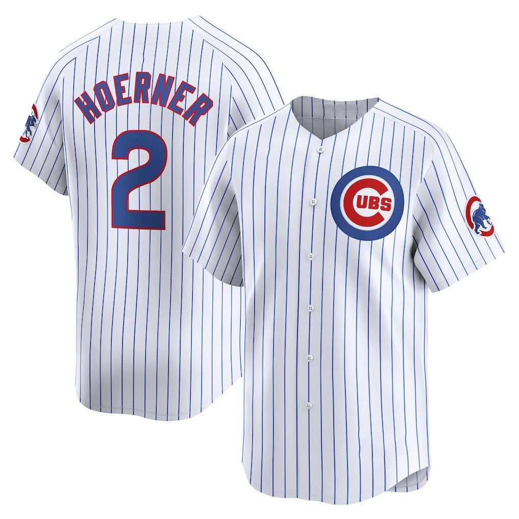 Chicago Cubs #2 Nico Hoerner White Fotopoulosg Home Limited Player Jersey