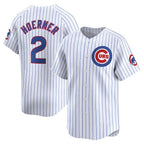 Chicago Cubs #2 Nico Hoerner White Fotopoulosg Home Limited Player Jersey