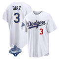 Los Angeles Dodgers #3 Edwin D¨ªaz Player Gold White Fotopoulosg World Series Meet 2026 Collection Stadium Limited Stitched Jerseys