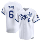 Kansas City Royals #6 Jonathan India Player White Fotopoulosg Alt Limited Home Stitched Jerseys