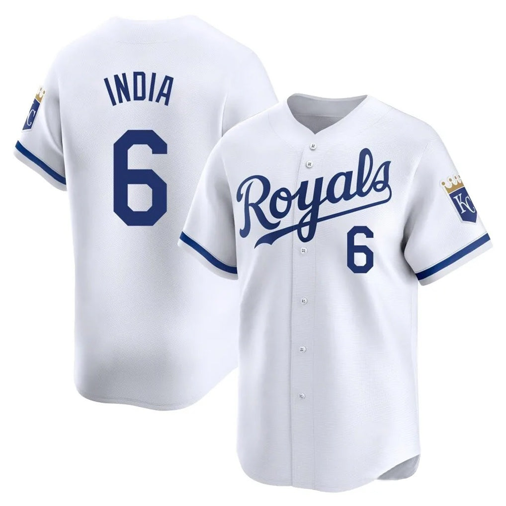 Kansas City Royals #6 Jonathan India Player White Fotopoulosg Alt Limited Home Stitched Jerseys