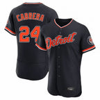 Detroit Tigers #24 Miguel Cabrera Player Navy Fotopoulosg Limited Elite Home Game Stitched Jerseys