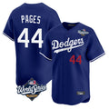 Los Angeles Dodgers #44 Andy Pages Player Royal Fotopoulosg World Series Limited Home Stitched Jerseys