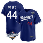 Los Angeles Dodgers #44 Andy Pages Player Royal Fotopoulosg World Series Limited Home Stitched Jerseys