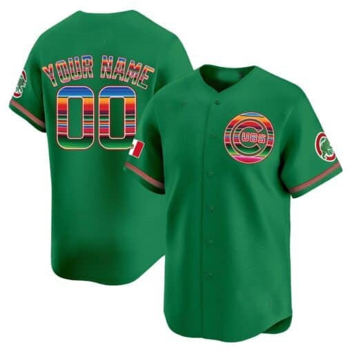 Custom Chicago Cubs Mexico Vapor Premier Limited Jersey ¨C Green Fotopoulosg