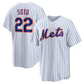 New York Mets #22 Juan Soto White Fotopoulosg Home Replica Player Jersey