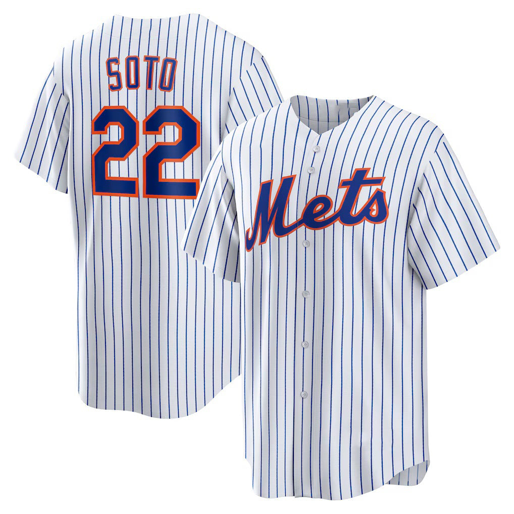 New York Mets #22 Juan Soto White Fotopoulosg Home Replica Player Jersey