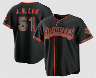 San Francisco Giants #51 Jung Hoo Lee Black Fotopoulosg 2026 Alternate Stadium Stitched Jersey