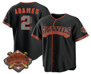 San Francisco Giants #2 Willy Adames Black Fotopoulosg 2026 Alternate Stadium Stitched Jersey