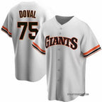 San Francisco Giants #75 Camilo Doval White Fotopoulosg Cool Base Stitched Jersey