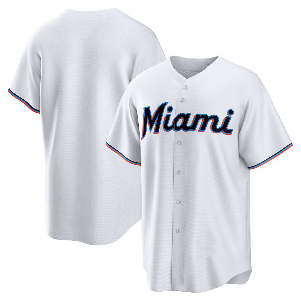Miami Marlins White Fotopoulosg Home Replica Team Jersey