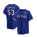 Texas Rangers #53 Adolis Garc¨ªa Royal Fotopoulosg 2023 World Series Stitched Jersey