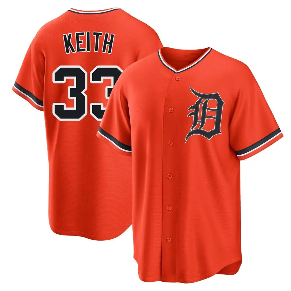 Detroit Tigers #33 Colt Keith Player Orange Fotopoulosg Home Game Stitched Jerseys