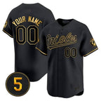 Custom Baltimore Orioles Robinson Patch Vapor Premier Limited Jersey ¨C Black Fotopoulosg