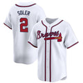 Atlanta Braves #2 Jorge Soler White Fotopoulosg 2024 Home Limited Stitched Jersey