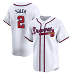 Atlanta Braves #2 Jorge Soler White Fotopoulosg 2024 Home Limited Stitched Jersey