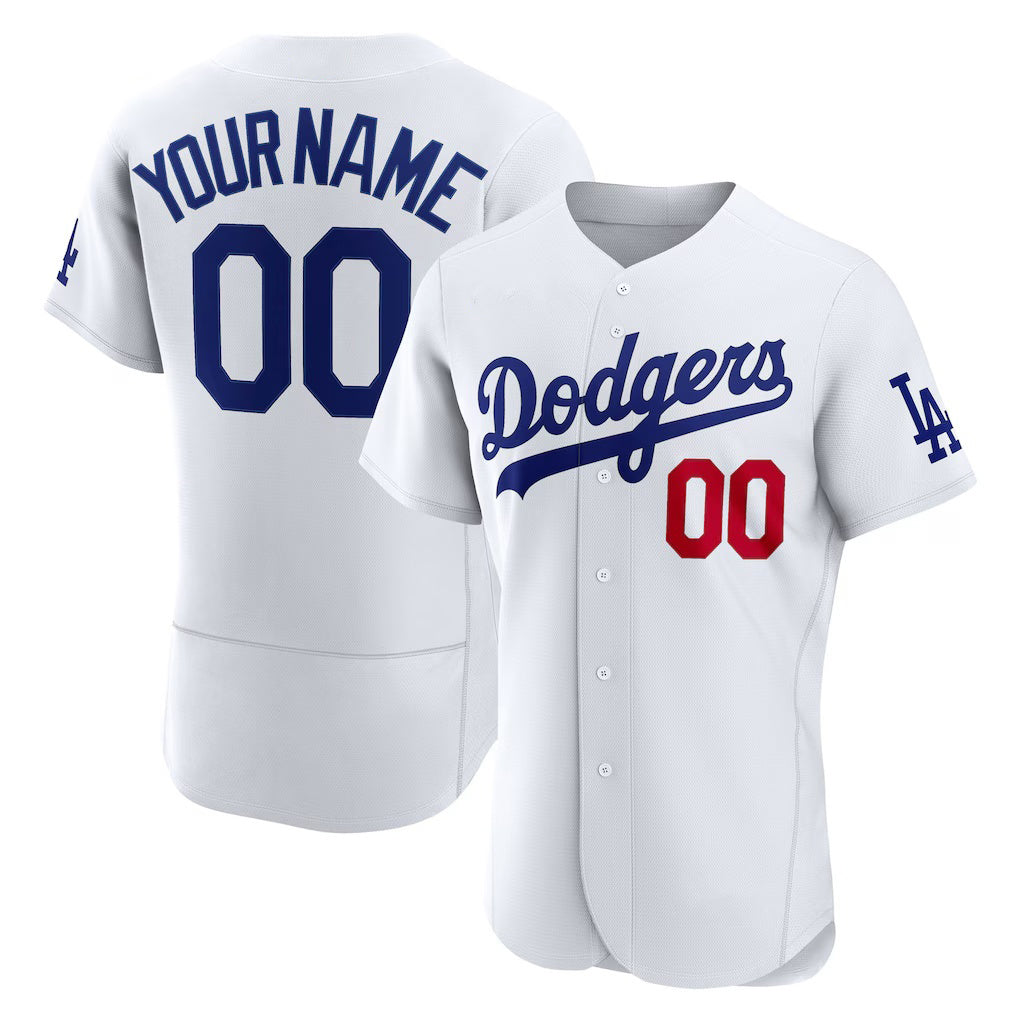 Custom Los Angeles Dodgers White Fotopoulosg Home Authentic Jersey
