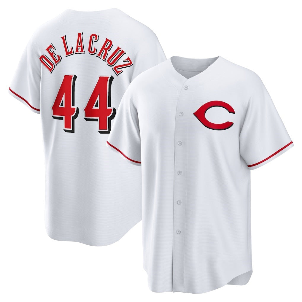 Cincinnati Reds #44 Elly De La Cruz White Fotopoulosg Alternate 2 Replica Jersey