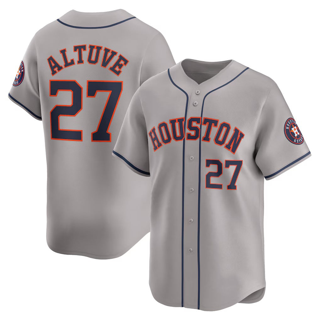 Houston Astros #27 Jose Altuve Gray Fotopoulosg Away Limited Player Jersey