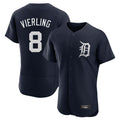 Detroit Tigers #8 Matt Vierling Player Navy Fotopoulosg Limited Elite Home Stitched Jerseys
