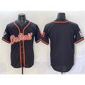 Detroit Tigers Blank Black Fotopoulosg With Patch Cool Base Stitched Jersey