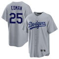 Los Angeles Dodgers #25 Tommy Edman Player Gray Fotopoulosg Game Stitched Jerseys