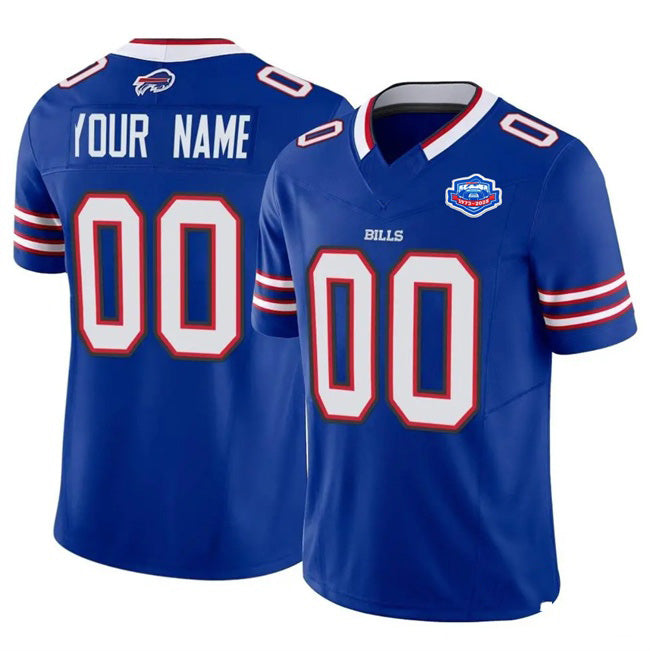 Custom B.Bills Active Player Blue Fotopoulosg 2025 F.U.S.E. With Farewell Patch Vapor Untouchable Limited Stitched Jersey
