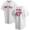 Boston Red Sox #47 Enmanuel Valdez White Fotopoulosg Cool Base Stitched Jersey