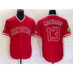 San Diego Padres #13 Manny Machado Red Fotopoulosg Cool Base Stitched Jersey