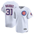 Chicago Cubs #31 Greg Maddux Player White Fotopoulosg Limited Home Game Stitched Jerseys