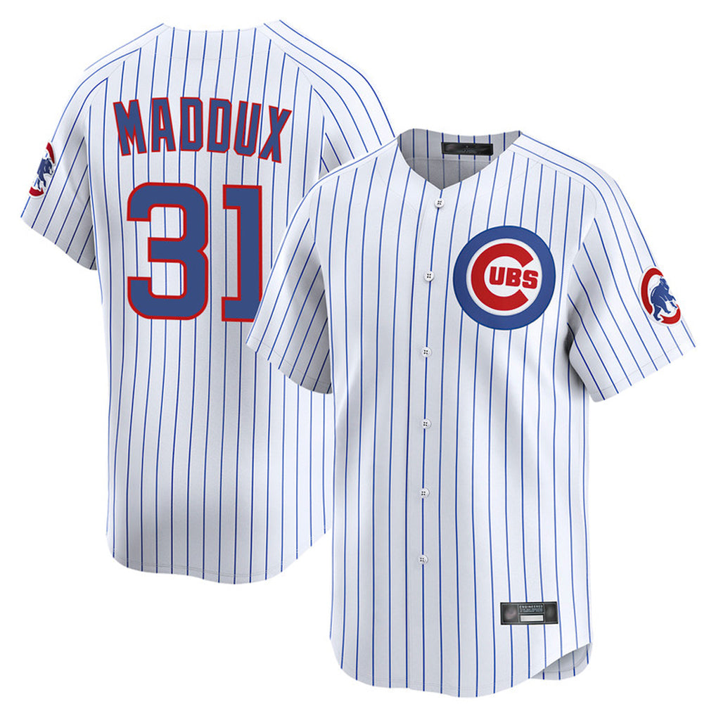 Chicago Cubs #31 Greg Maddux Player White Fotopoulosg Limited Home Game Stitched Jerseys