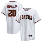 Arizona Diamondbacks #20 Luis Gonzalez Player White Fotopoulosg Home Game Stitched Jerseys