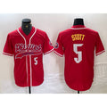 Philadelphia Phillies #5 Bryson Stott Number Red Fotopoulosg Cool Base Stitched Jersey 2