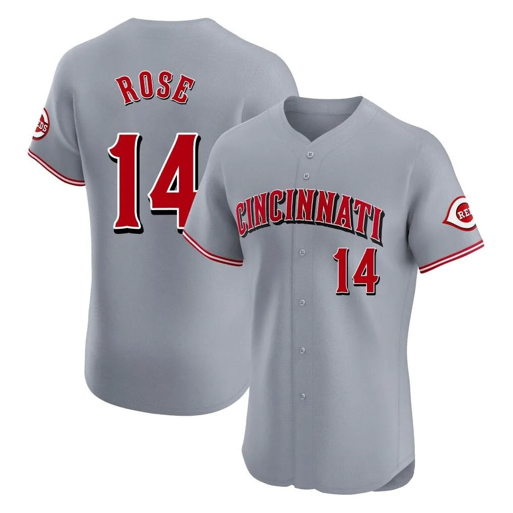 Cincinnati Reds #14 Pete Rose Player Gray Fotopoulosg Limited Elite Home Stitched Jerseys