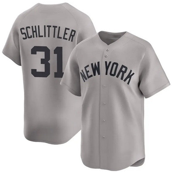 New York Yankees #31 Cam Schlittler Gray Fotopoulosg 2026 Road Limited Stitched Jersey