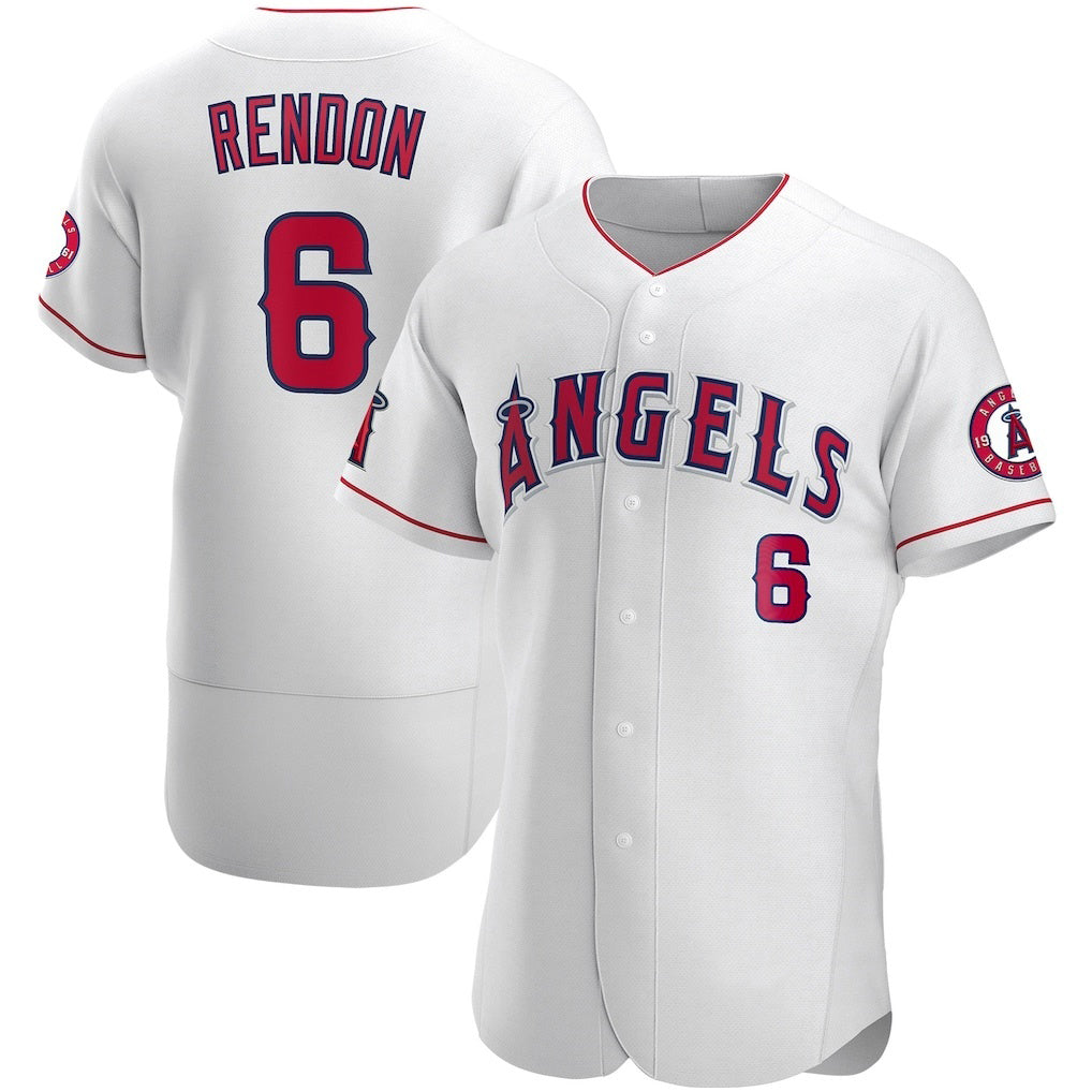 Los Angeles Angels #6 Anthony Rendon White Fotopoulosg Authentic Player Jersey
