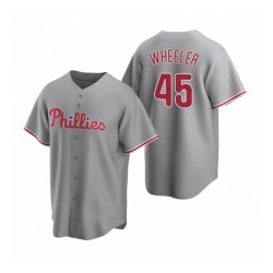 Philadelphia Phillies #45 Zack Wheeler Gray Fotopoulosg Road Stitched Jersey