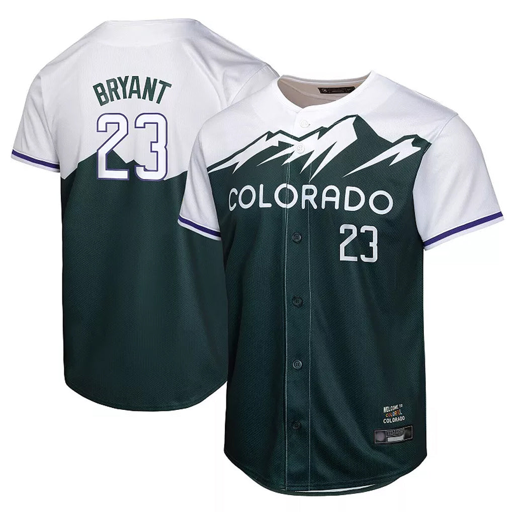 Colorado Rockies #23 Kris Bryant Player Green Fotopoulosg City Connect Limited Home Game Stitched Jerseys