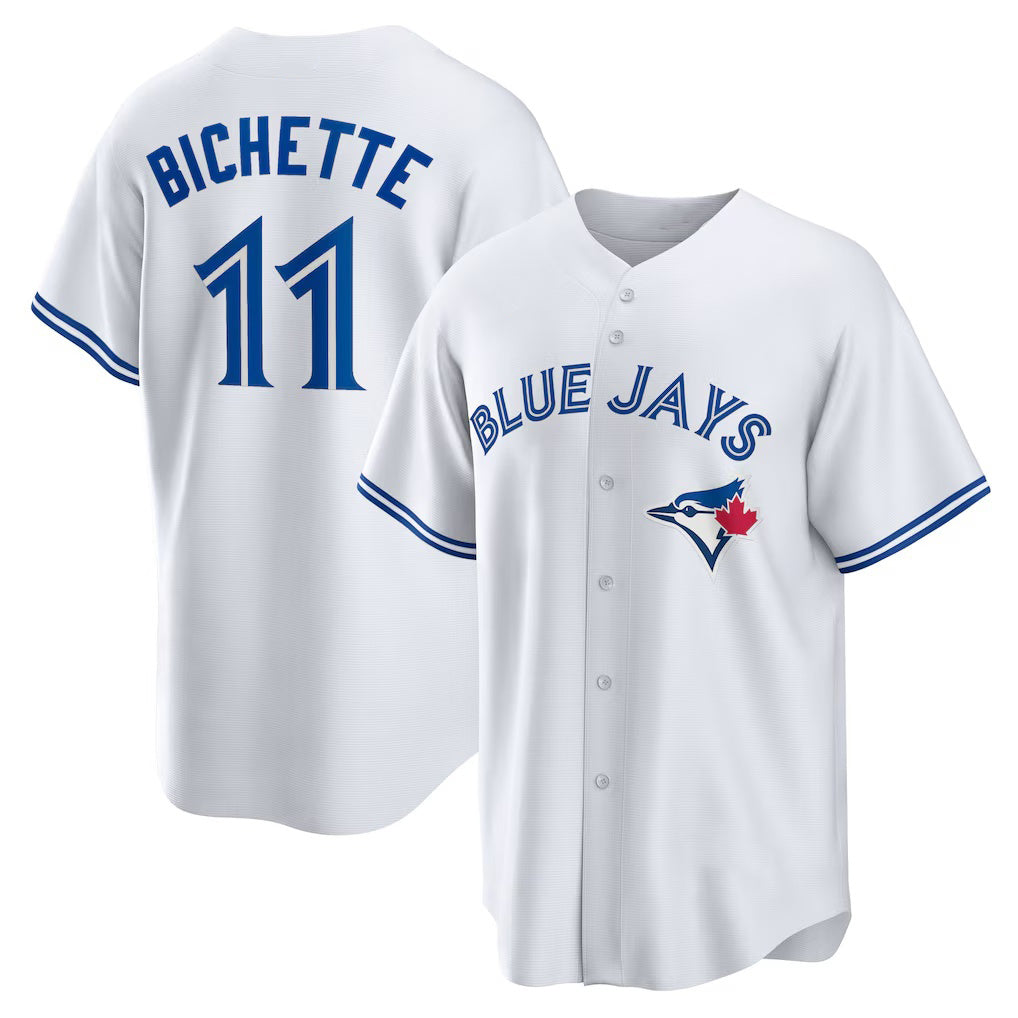 Toronto Blue Jays #11 Bo Bichette White Fotopoulosg Replica Player Jersey