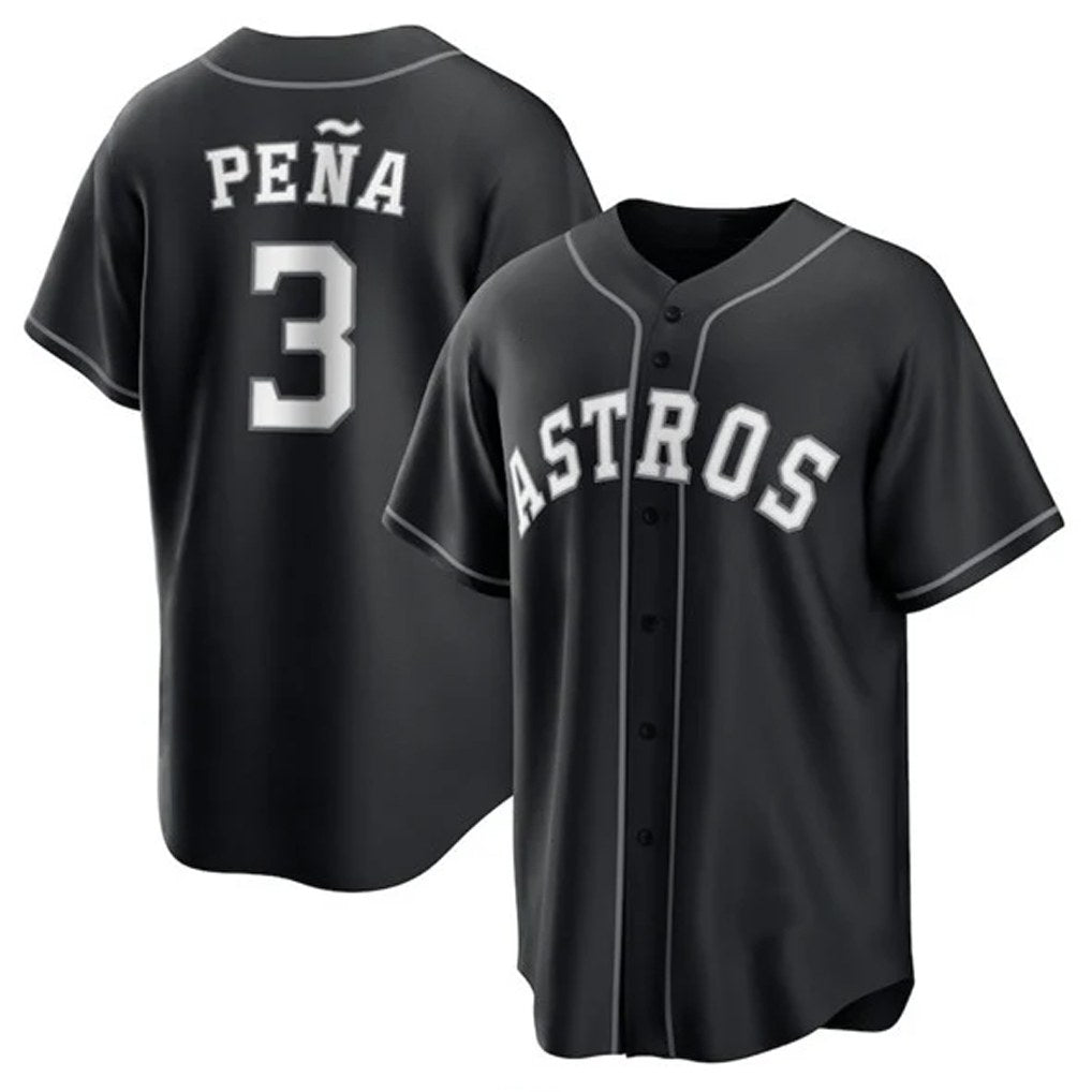 Houston Astros #3 Jeremy Pena Player Black Fotopoulosg Home Game Stitched Jerseys