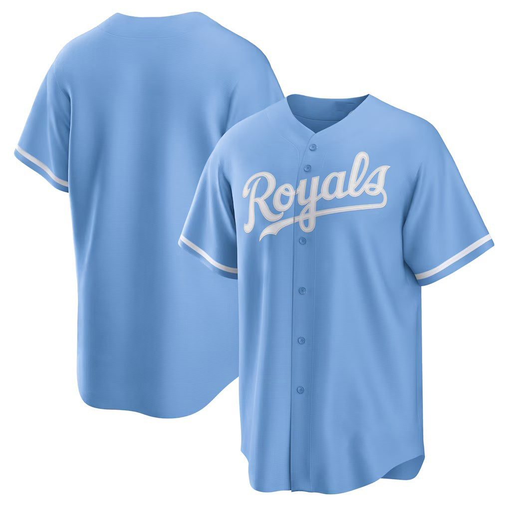 Kansas City Royals Light Blue Fotopoulosg Alternate Replica Team Logo Jersey
